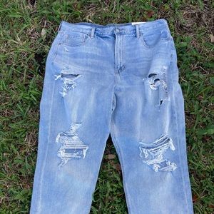 American Eagle Women Mom Jean Sz Short-18 Lite Blu